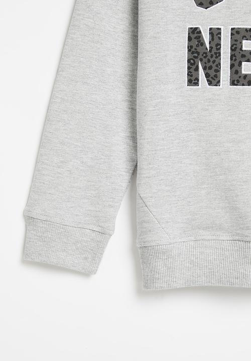 MANGO - Sweatshirt bisous - grey 