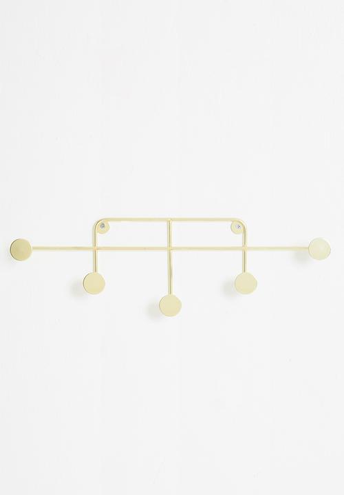 Sixth Floor - Harper wall hook - electroplated gold