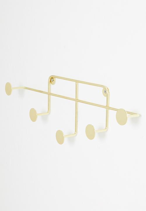 Sixth Floor - Harper wall hook - electroplated gold