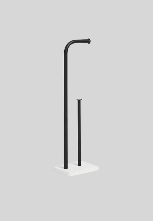 Sixth Floor - Marble-effect toilet roll holder - matte black