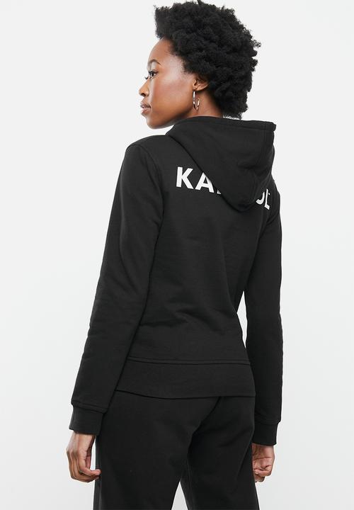 KANGOL - Ladies pastel hoodie top - black