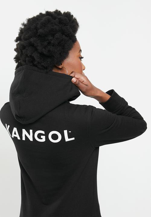 KANGOL - Ladies pastel hoodie top - black
