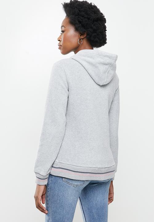 Aca Joe - Polar fleece pullover hoodie - grey