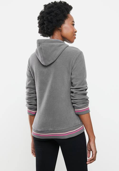 Aca Joe - Polar fleece pullover hoodie - dark grey 