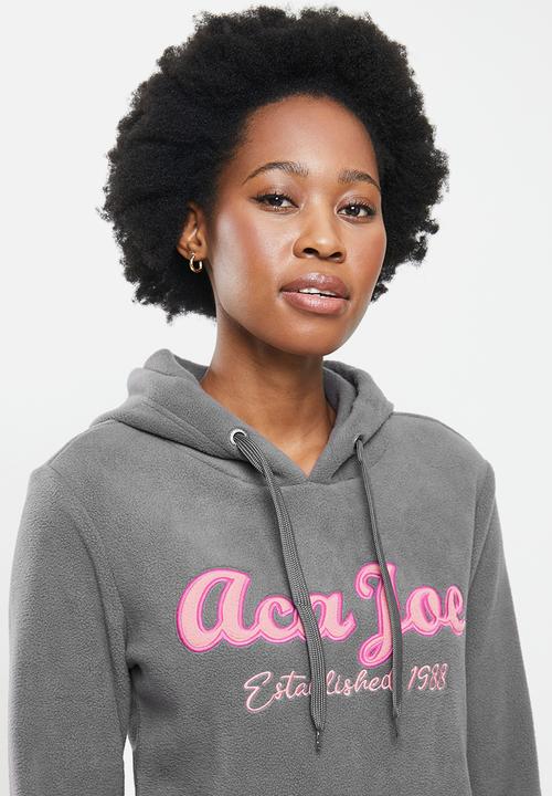 Aca Joe - Polar fleece pullover hoodie - dark grey 