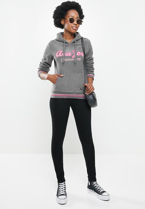 Aca Joe - Polar fleece pullover hoodie - dark grey 