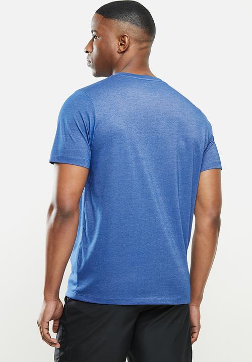 New Balance  - Tenacity heather tech short sleeve - blue