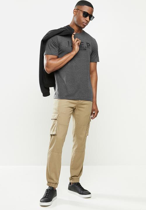 JEEP - Dean short sleeve logo tee - grey 