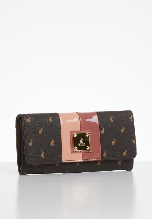 POLO - Brighton clutch purse - pink & brown 