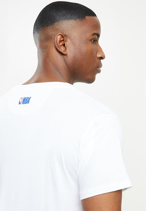 NBA - Rockets icon logo straight hem printed T-shirt - white