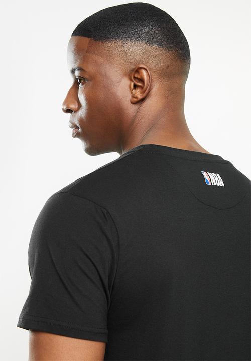 NBA - Rockets icon logo straight hem printed T-shirt - black