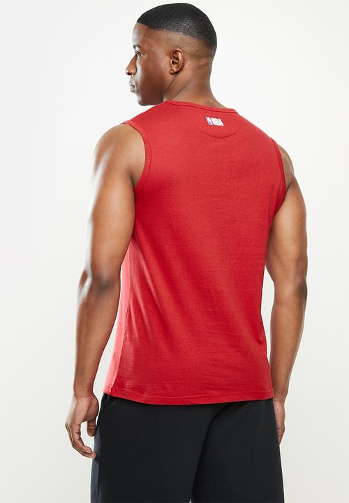 NBA - Rockets red retro vest straight hem - red