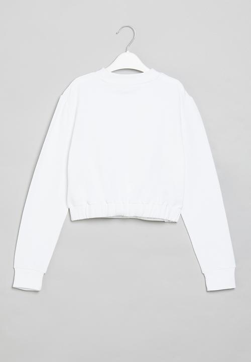 SISSY BOY - Nebraska crew neck with bling logo - white