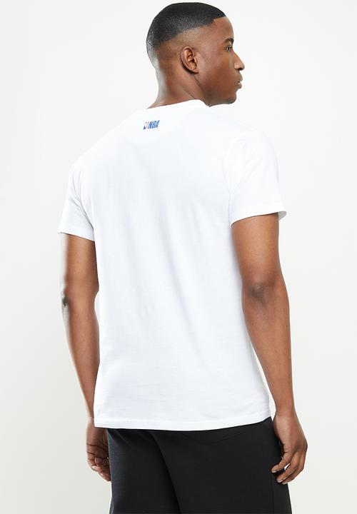 NBA - Golden state straight hem printed T-shirt - white