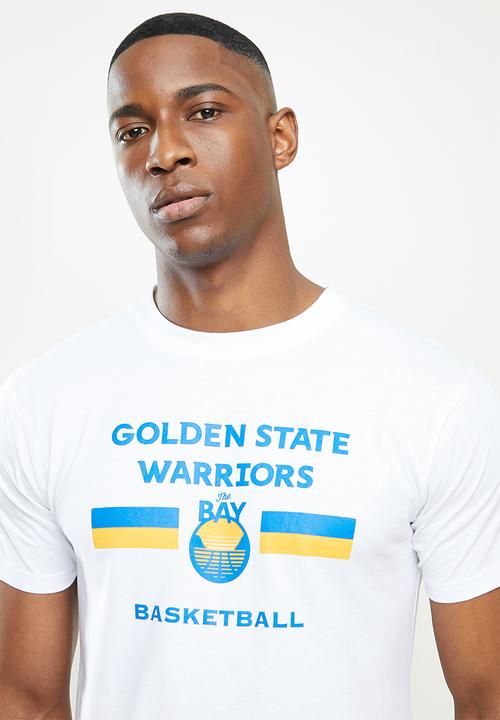 NBA - Golden state straight hem printed T-shirt - white