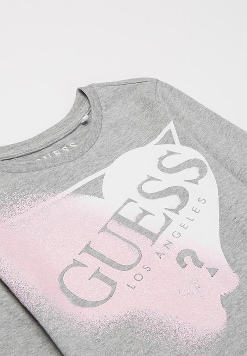 GUESS - Heart guess tri tee - grey 