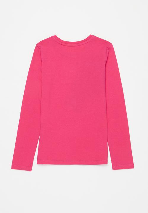 GUESS - Heart guess tri tee - pink
