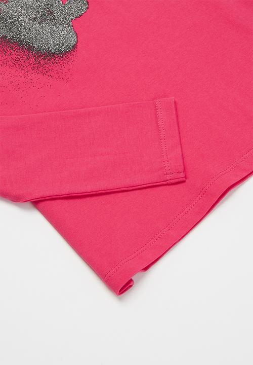 GUESS - Heart guess tri tee - pink
