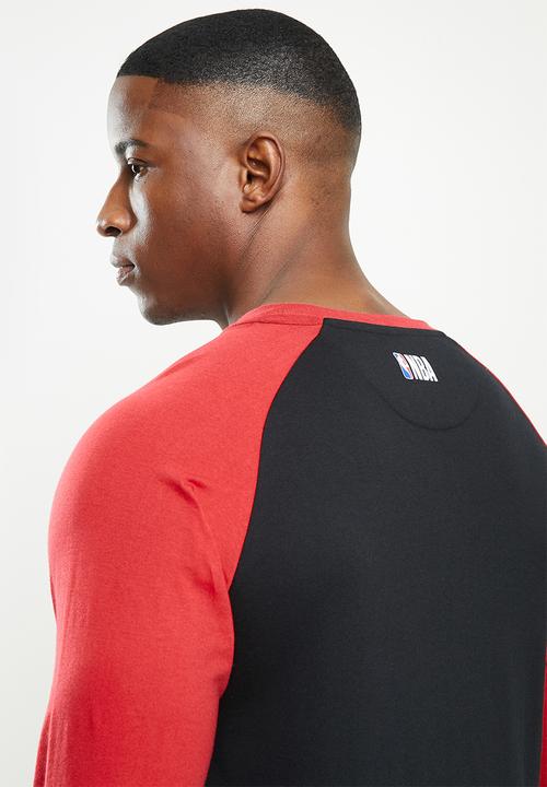 NBA - Bulls icon logo long sleeve printed T-shirt - black