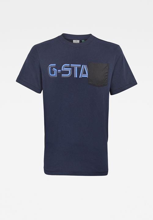 G-STAR - Ripstop pkt graphic r short sleeve tee - blue