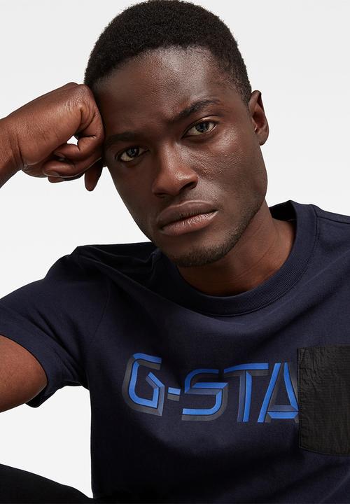 G-STAR - Ripstop pkt graphic r short sleeve tee - blue