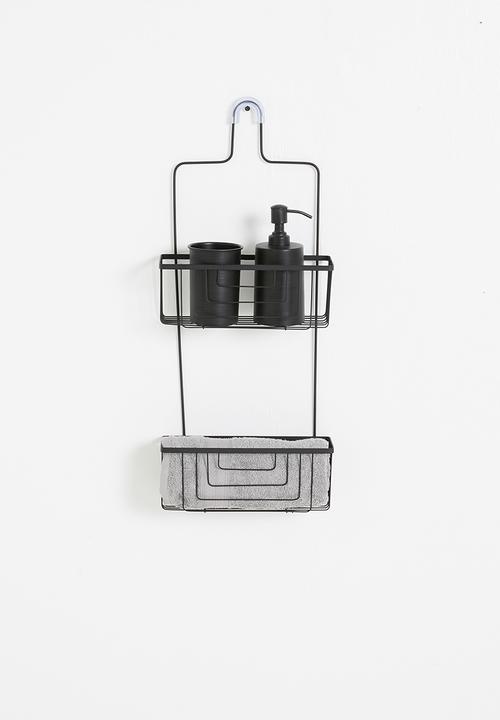 Sixth Floor - 2 Tier shower caddy - matte black