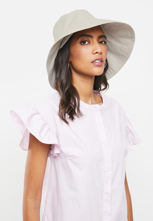 Freya Hats  - Maya wide brim bucket hat - stone