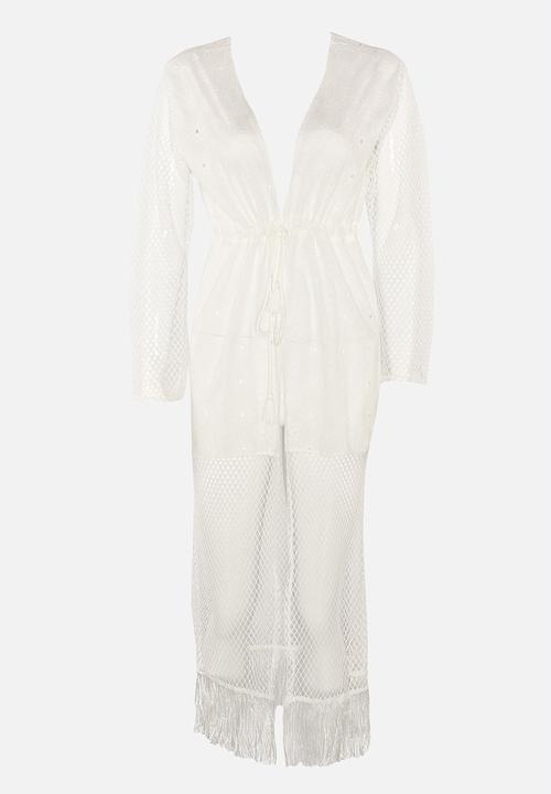 Trendyol - Beyaz kimono kaftan - white