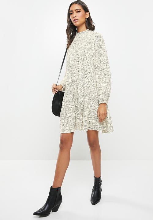 MANGO - Dress marta - black & beige 