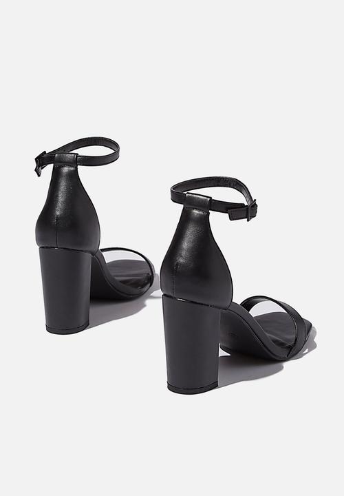 Cotton On - San square toe heel - black
