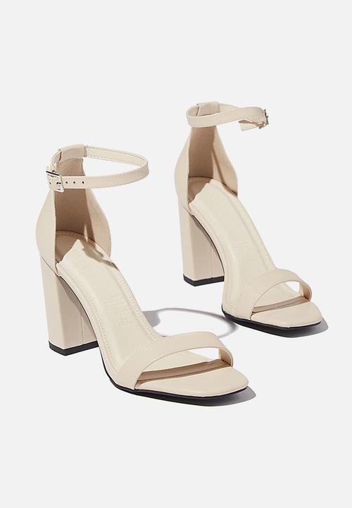 Cotton On - San square toe heel - bone