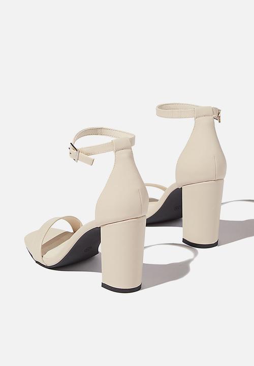 Cotton On - San square toe heel - bone