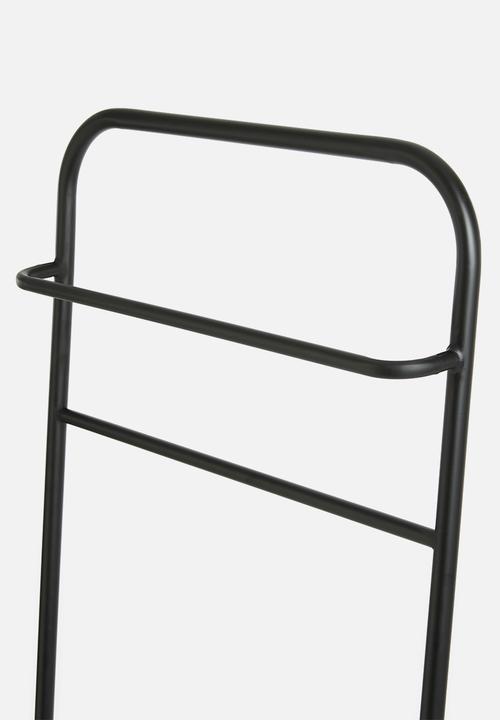 Sixth Floor - Iron leaning towel hanger - black
