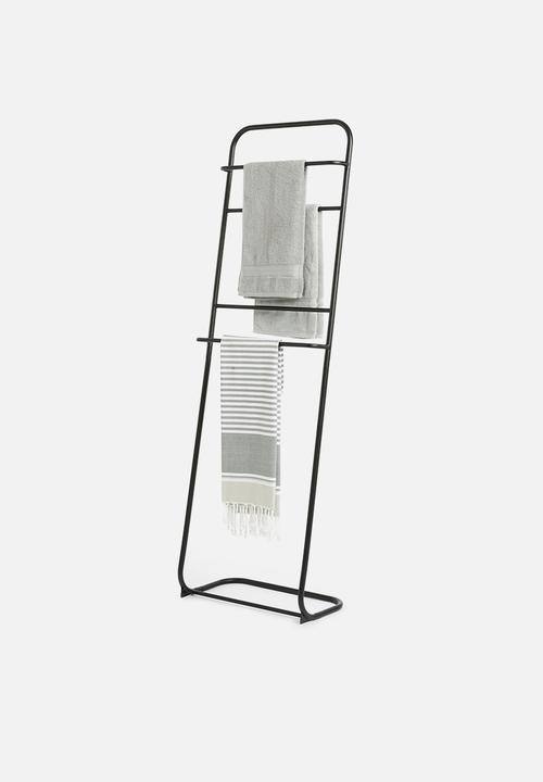 Sixth Floor - Iron leaning towel hanger - black