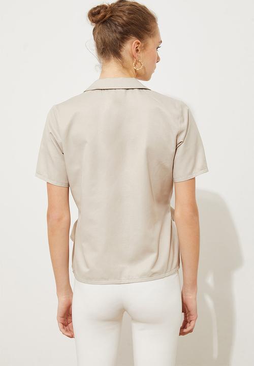 Trendyol - Tie detailed shirt - stone