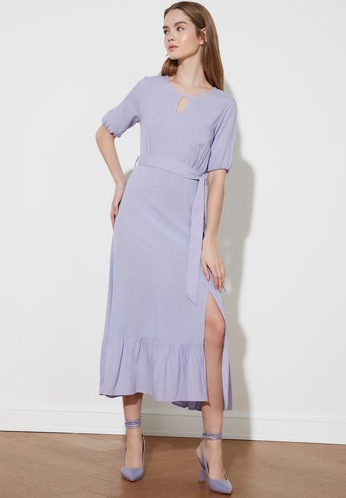 Trendyol - Lila belted dress - purple