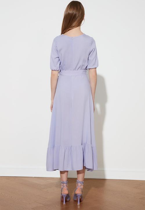 Trendyol - Lila belted dress - purple