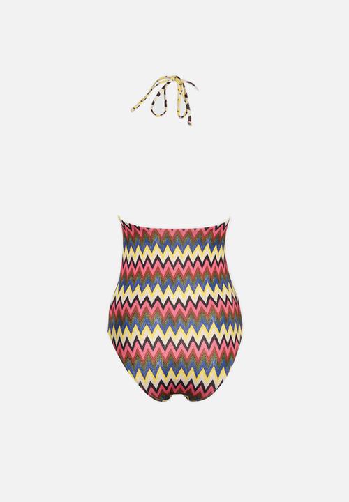 Trendyol - Striped colour block swimsuit - multi