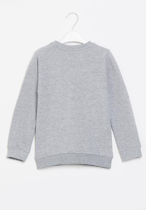 Aca Joe - Pre-girls brushed fleece sweater - grey