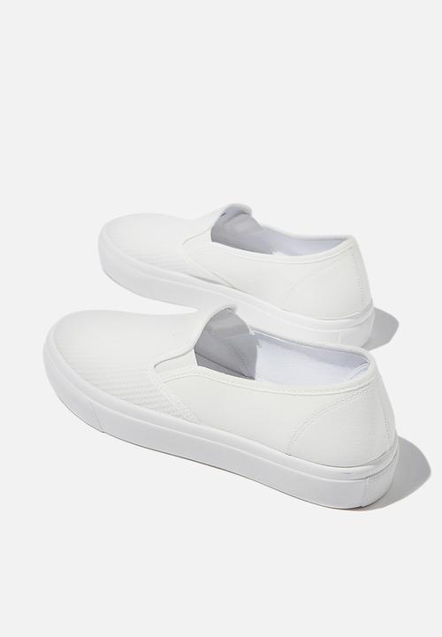 Cotton On - Harper slip on - white waffle