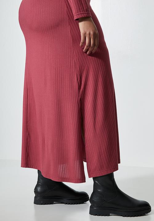 Superbalist - Poloneck maxi dress - pink