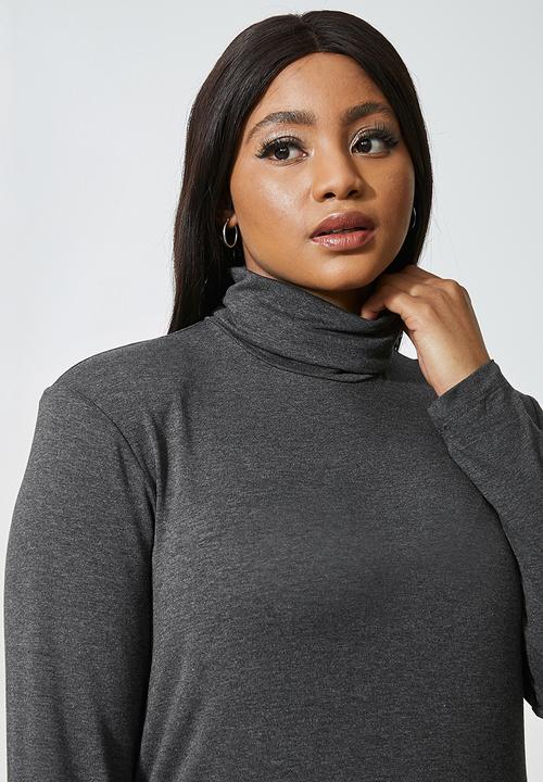 Superbalist - Cut & sew shoulder pad column dress - grey
