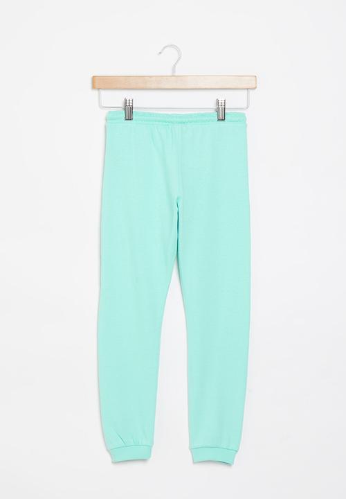 Aca Joe - Pre-girls brushed fleece jogger - aqua
