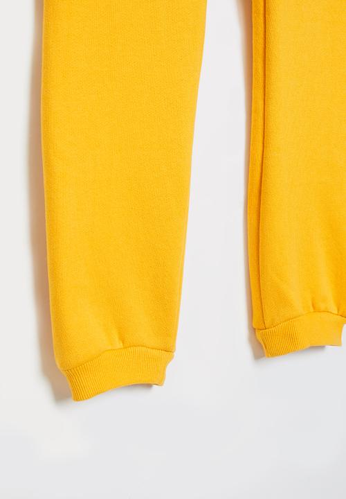 Aca Joe - Pre-girls brushed fleece jogger - ochre
