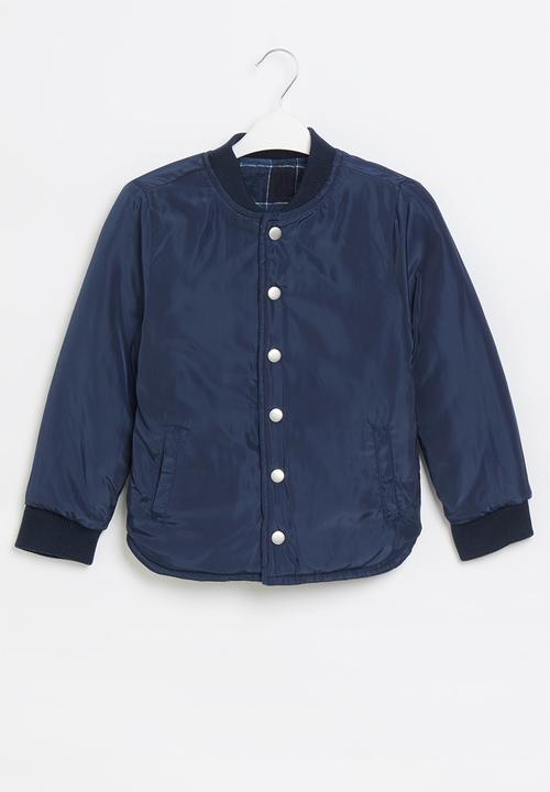 Cotton On - Artie reversible bomber - indigo check