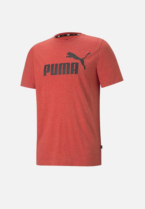 PUMA - Ess heather tee / red