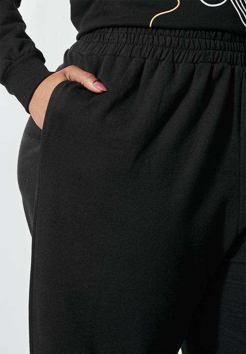 Superbalist - Wide leg track pant - black