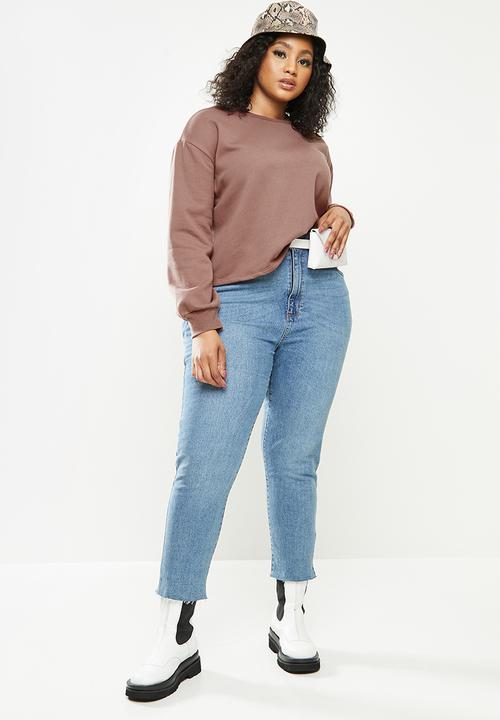 Blake - Cropped sweater - cognac 