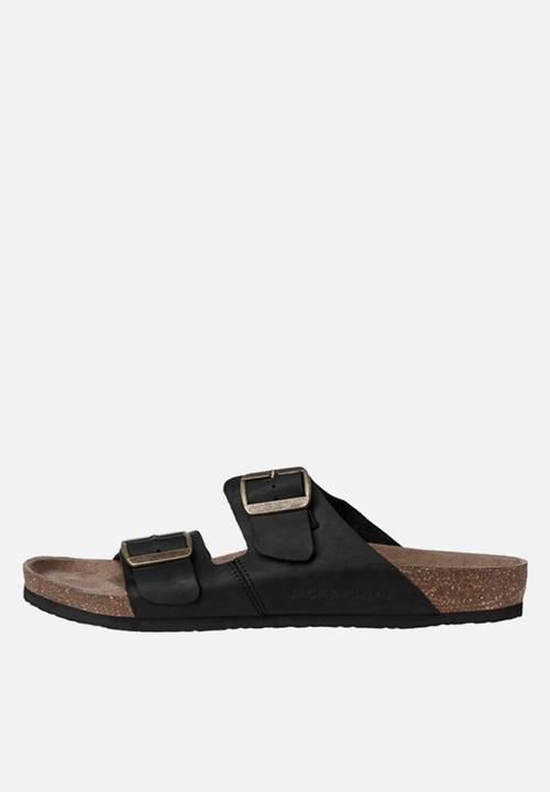 Jack & Jones - Jfwcroxton leather anthracite 20 sts - black 