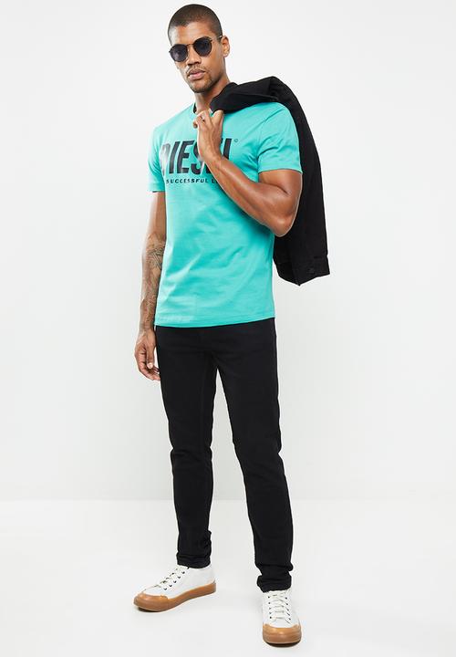 Diesel  - Diego short sleeve logo tee - light blue